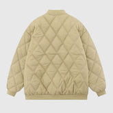 Baseballjacke im Vintage-Stil mit Rautenmuster